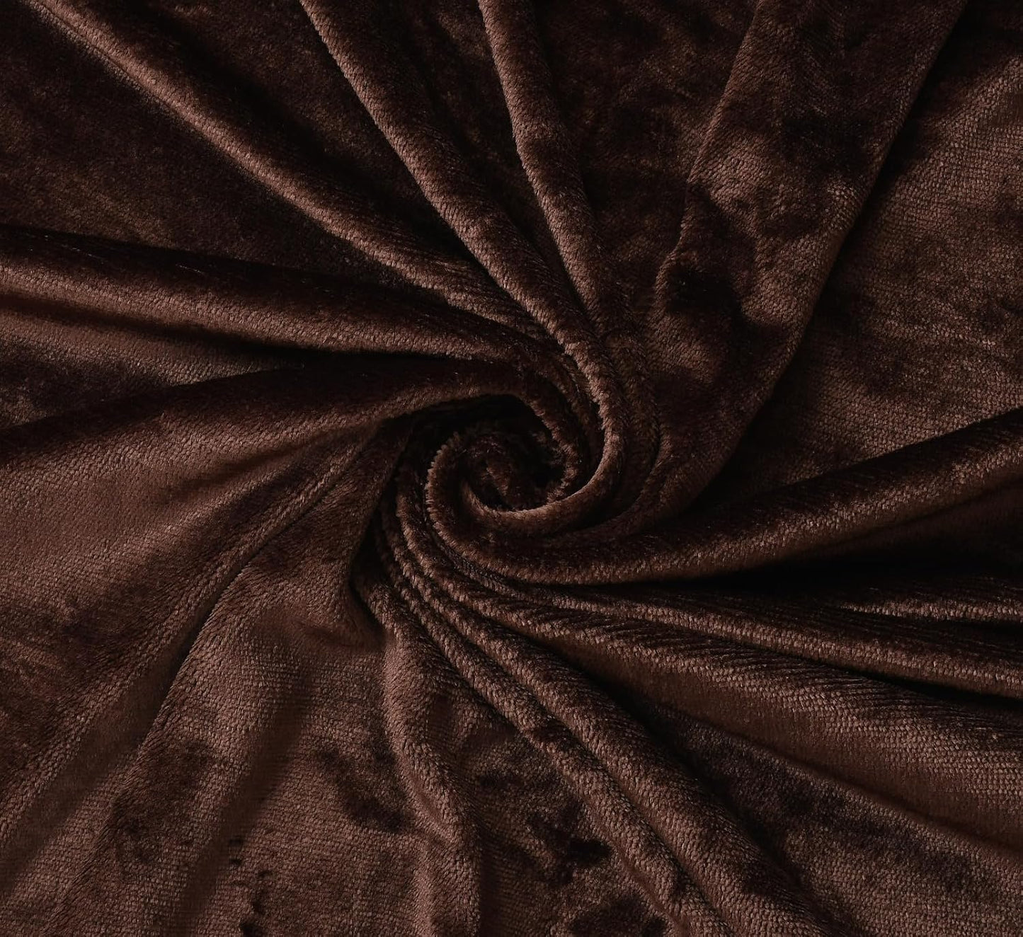 Cozy Queen Rich Chocolate Velvet Solid Winter Fitted Bedsheet - King Size (184x199x20cm)